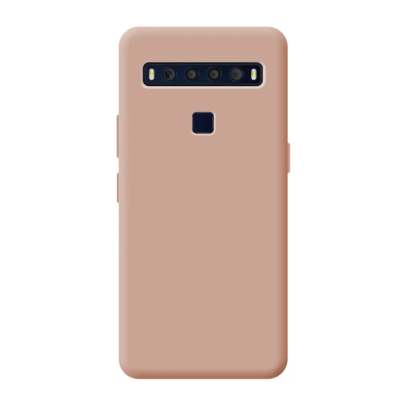 Capa Apokin para TCL 10L em Silicone Macio com Proteção de Câmara 3D Vermelho - Imagem 3