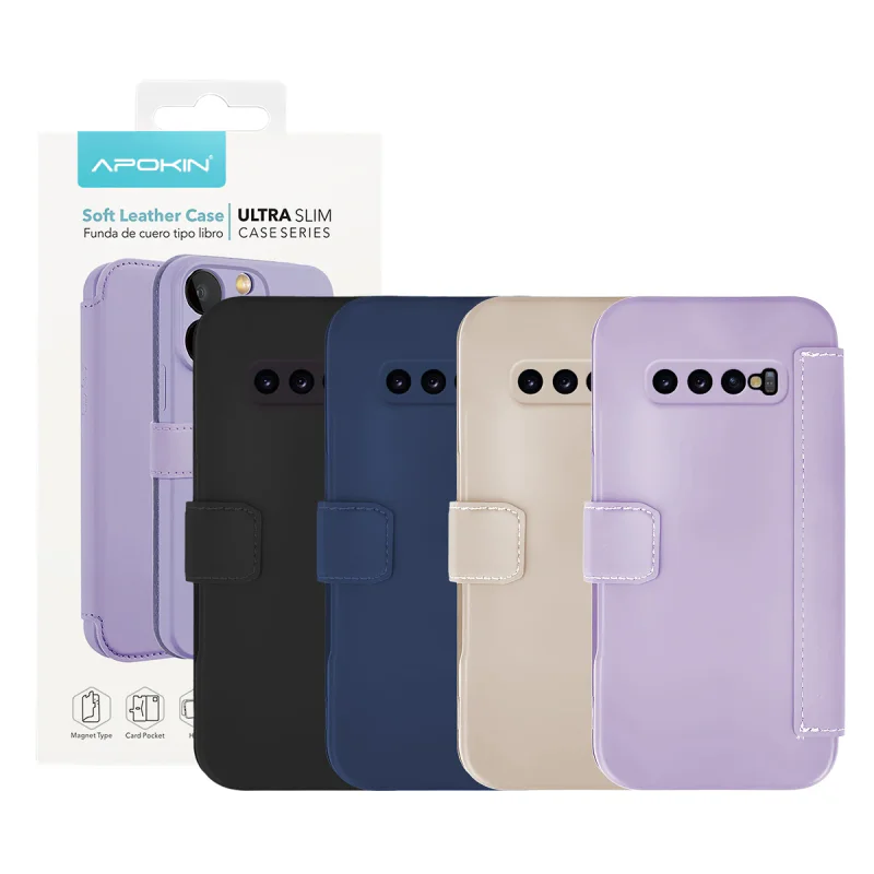 Capa Apokin em Silicone com Efeito Pele para Samsung Galaxy S10 Lilás - Imagem 1