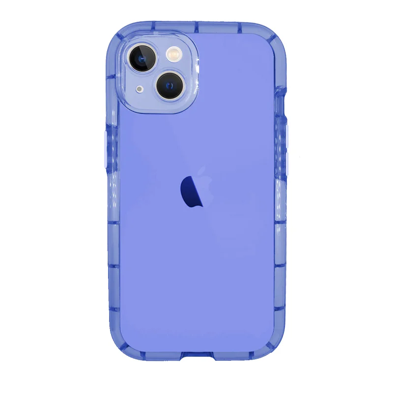Capa em Silicone Apokin para iPhone 14 Fluorescente Azul - Imagem 5