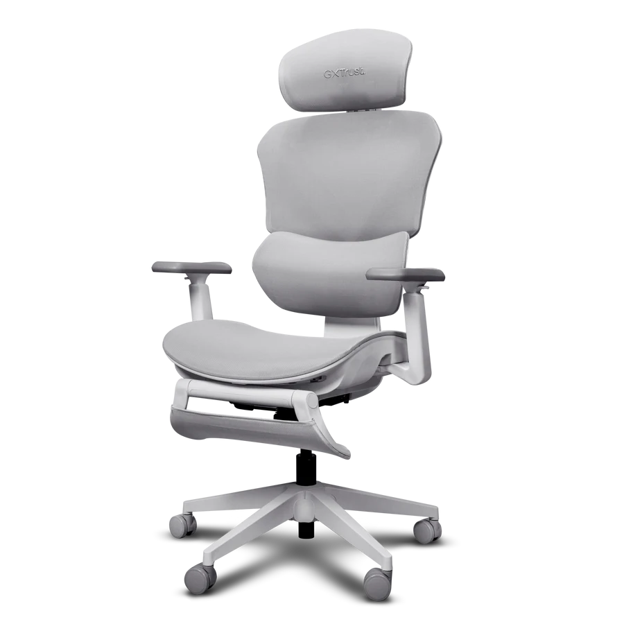 Cadeira Gaming Ergonómica Trust GXT 725W Rivara em Malha Branca - Imagem 3