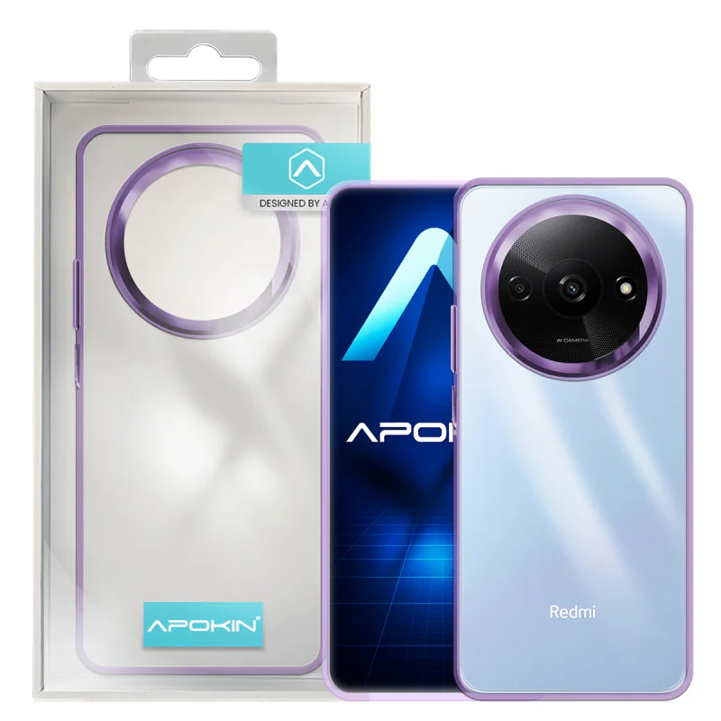 Capa Apokin para Xiaomi Redmi A3 Acrílico Transparente Rosa - Imagem 4