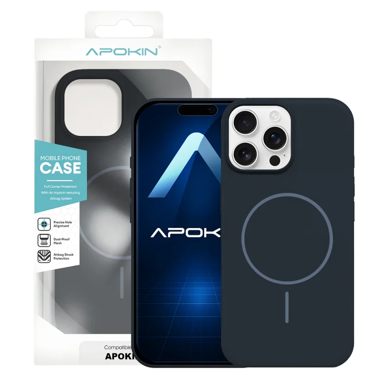 Capa de Silicone Premium Apokin para iPhone 16 Pro Max com MagSafe Lilás - Imagem 2