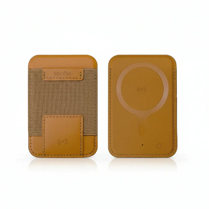 Porta-cartões Magnético Apokin com Localizador Find My para iPhone Castanho - Imagem 3