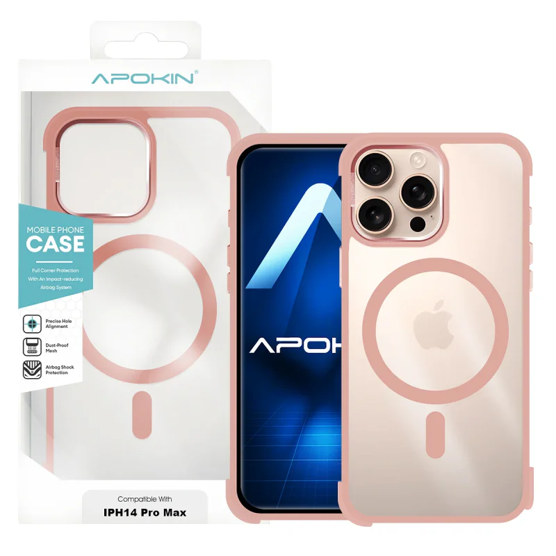 Capa de Silicone MagSafe Premium Apokin para iPhone 14 Pro Max Laranja - Imagem 4