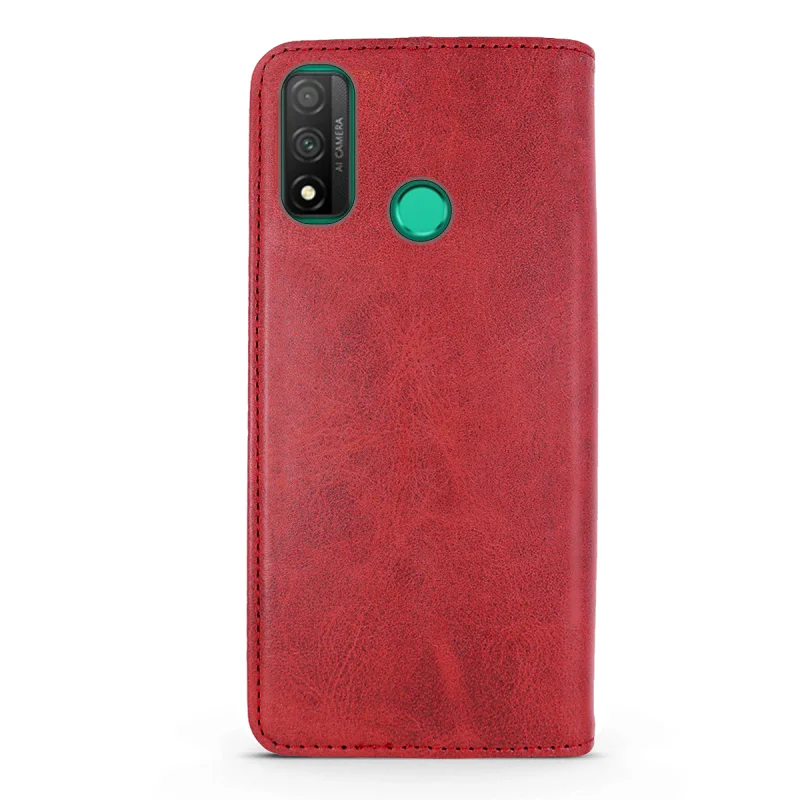 Capa Apokin para Huawei P Smart 2020 em Pele Sintética com Porta-Cartões Vermelho - Imagem 3