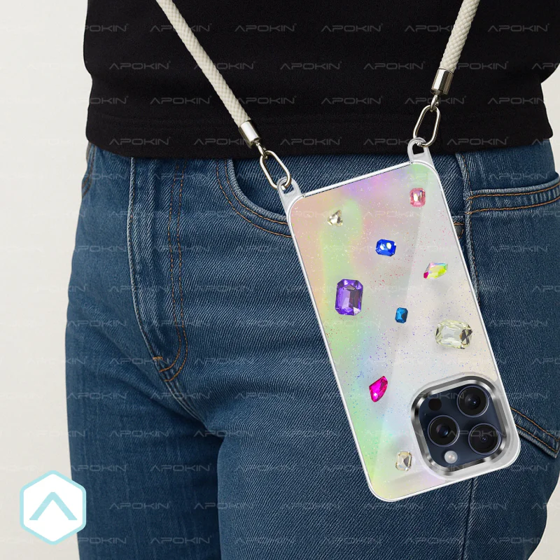Capa Apokin para Apple iPhone 11 Acrílica Furta-cor com Pedras Transparente - Imagem 6