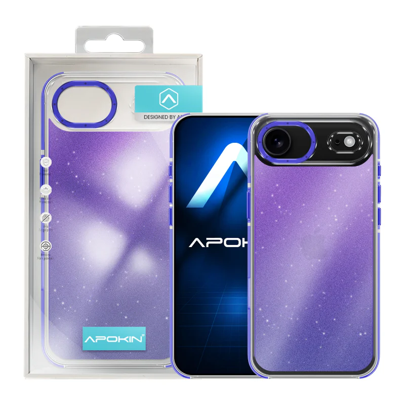 Capa Apokin para iPhone 17 Air Acrílica com Purpurina Preto - Imagem 4