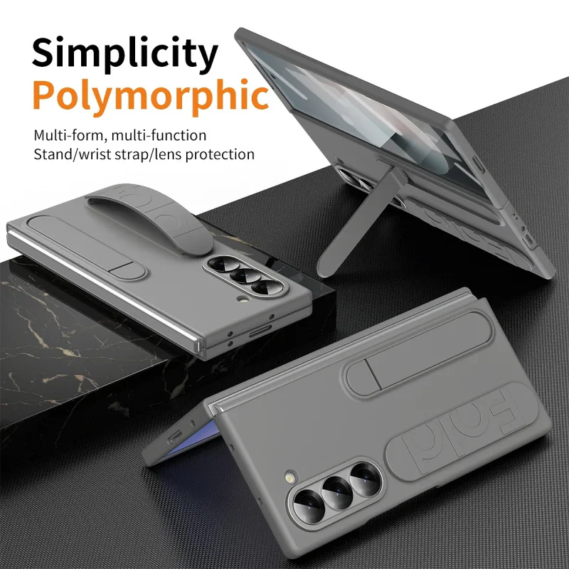 Capa Apokin para Samsung Galaxy Z Fold 8 com Fita e Suporte Azul - Imagem 4
