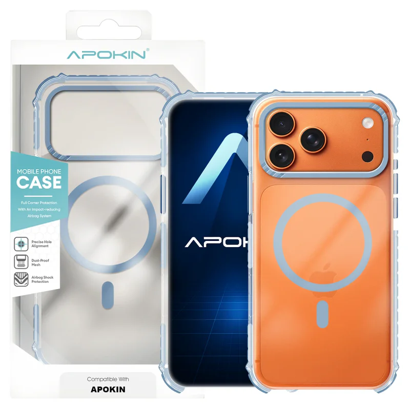 Capa Apokin Rock com MagSafe para iPhone 17 Pro Max e 18 Pro Max Preto - Imagem 5
