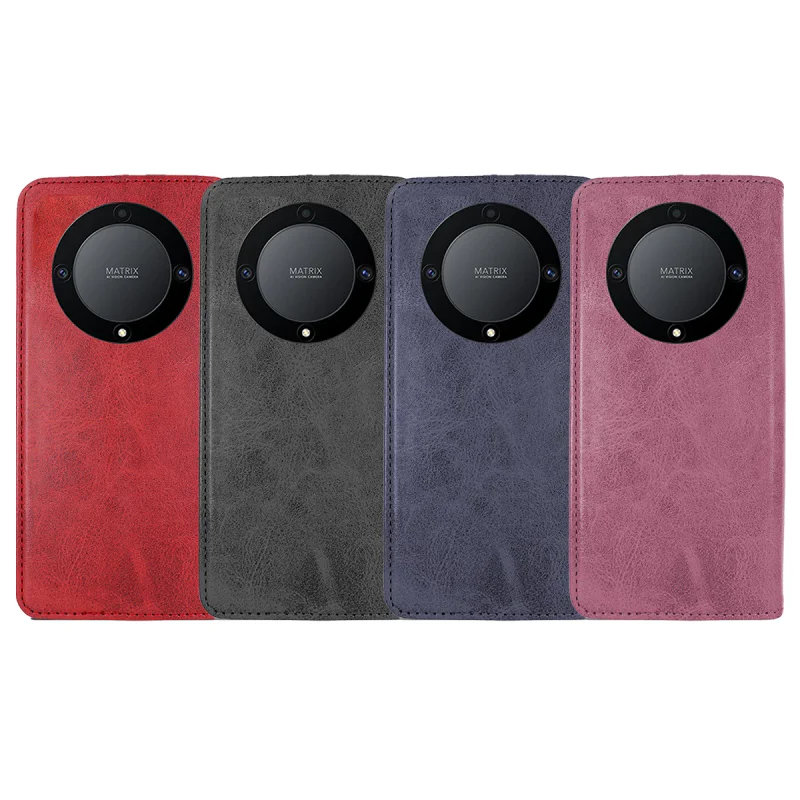 Capa Apokin para Honor X9a em Pele Sintética com Porta-Cartões Azul - Imagem 1