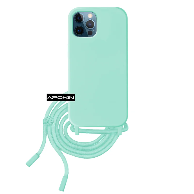 Capa Apokin Soft com Cordão para iPhone 12 Pro Max Vermelho - Imagem 2