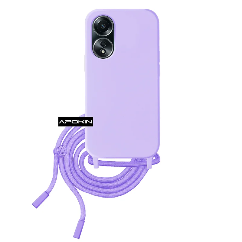 Capa Apokin para Oppo A58 4G Macia com Cordão Preto - Imagem 4