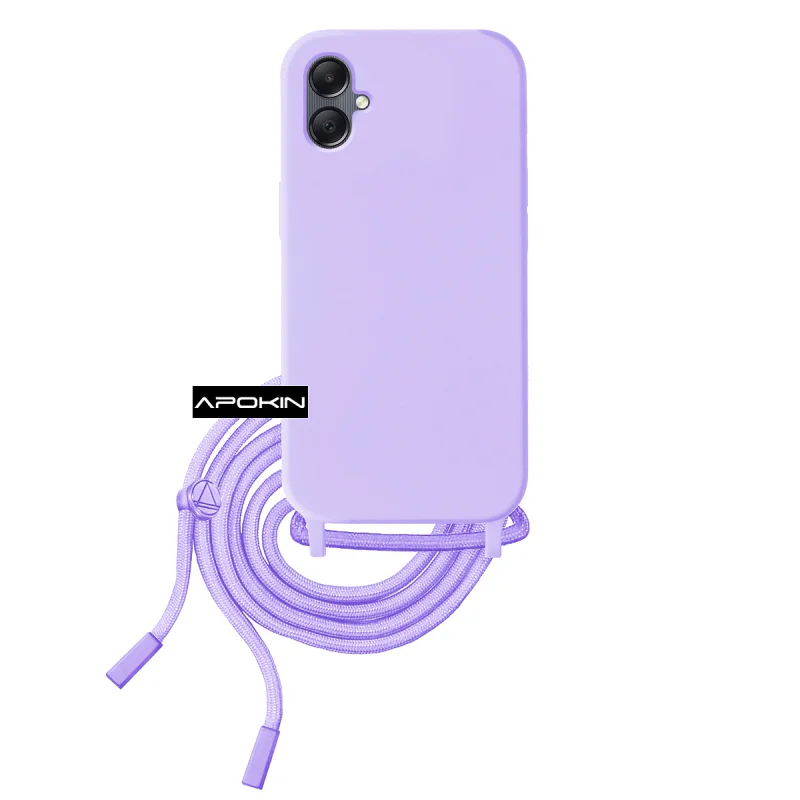 Capa Apokin Suave com Cordão para Samsung Galaxy A05 Lilás - Imagem 4
