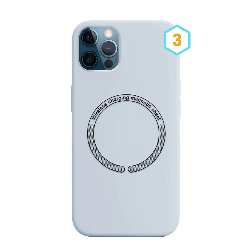 Capa Apokin para Apple iPhone 12 Pro Max Silicone Líquido com MagSafe Cor 23 - Imagem 4