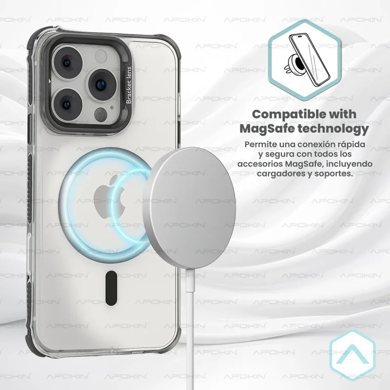 Capa Apokin Rock para iPhone 16 Plus com Suporte e MagSafe Variedade de cores - Imagem 6
