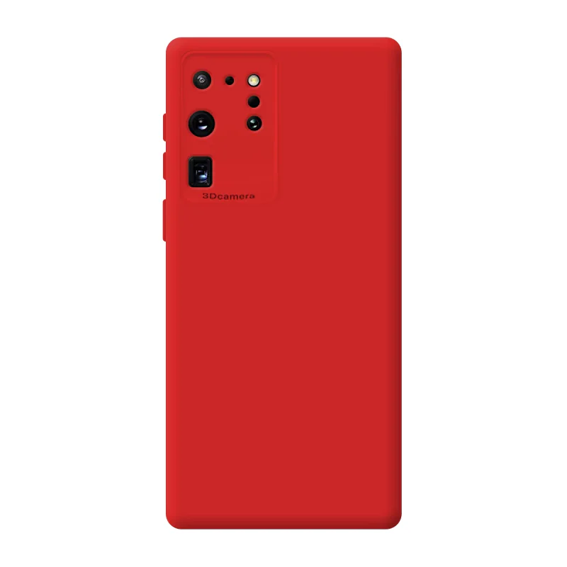 Capa Apokin em Silicone Macio com Proteção de Câmara 3D para Samsung Galaxy S20 Ultra Vermelho - Imagem 5