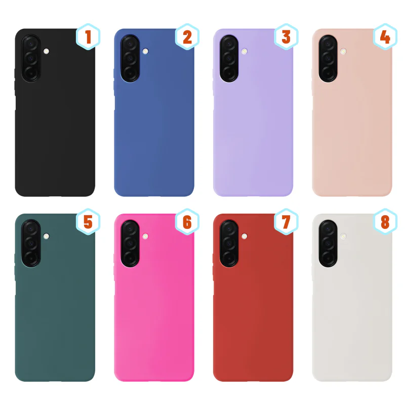 Capa de Silicone Líquido Apokin com Efeito Pele para Samsung Galaxy A26 e A17 Vermelho Cor: 7 - Imagem 1
