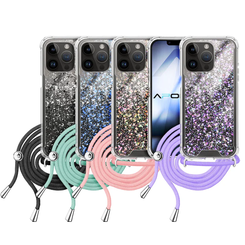 Capa de Gel Apokin para iPhone 13 Pro 6,1 polegadas com Cordão Variedade de cores