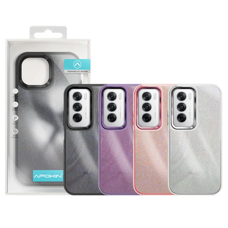 Capa Apokin para Oppo Reno 12 5G Acrílica com Brilho Variedade de cores