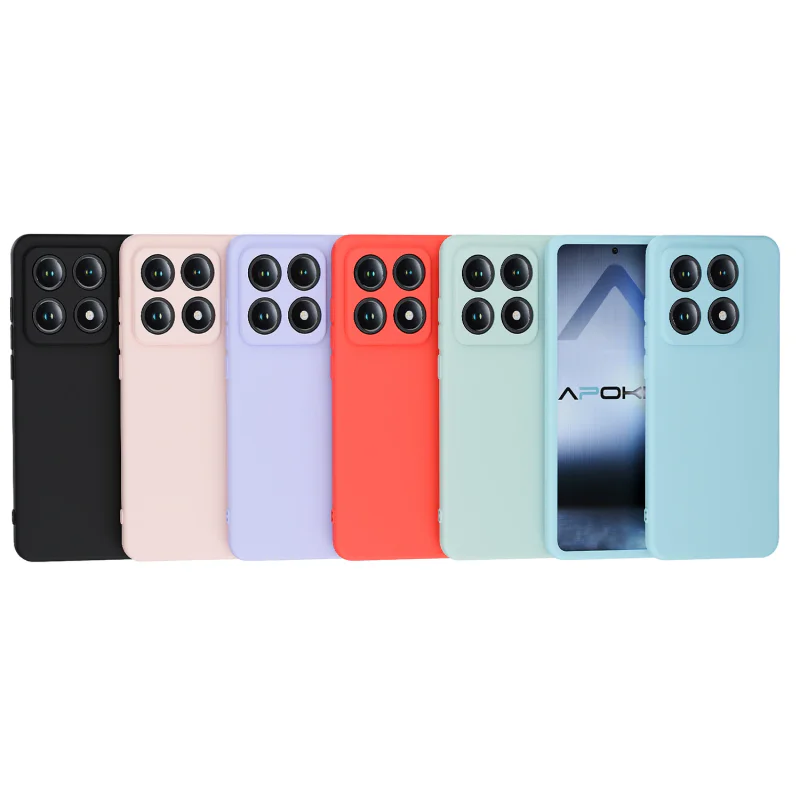 Capa de Silicone Suave Apokin para Xiaomi 14T Azul