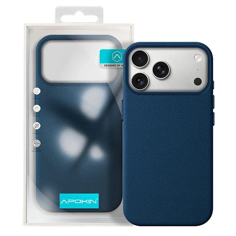 Capa Apokin para Samsung Galaxy S26 em Pele Azul - Imagem 2