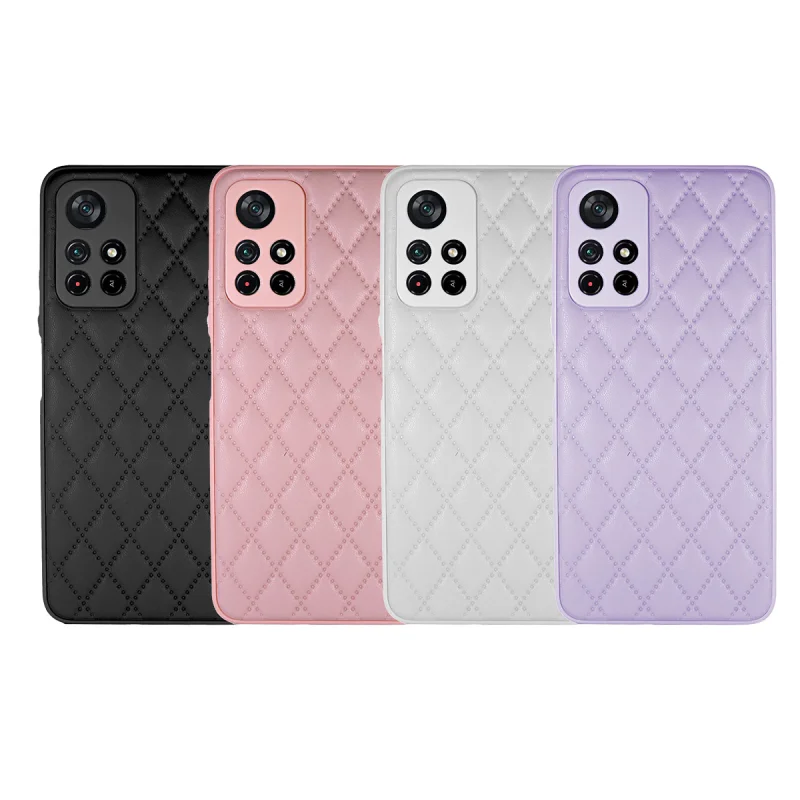 Capa Apokin para Xiaomi Poco M4 Pro 5G Efeito Couro Lilás