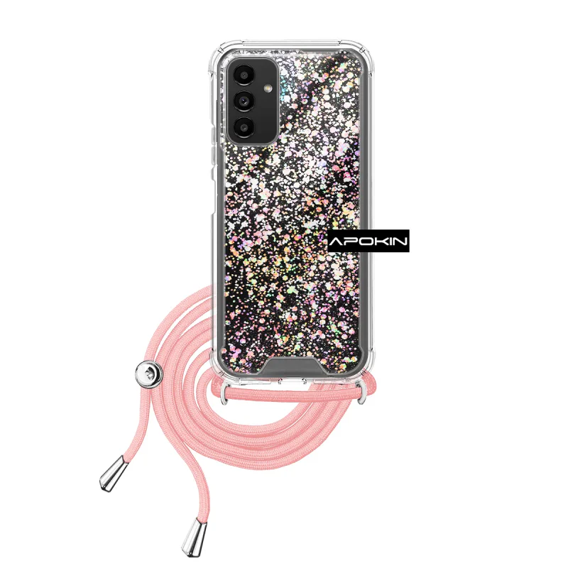 Capa de Gel Apokin para Samsung Galaxy A13 5G Transparente com Cordão Preto - Imagem 3