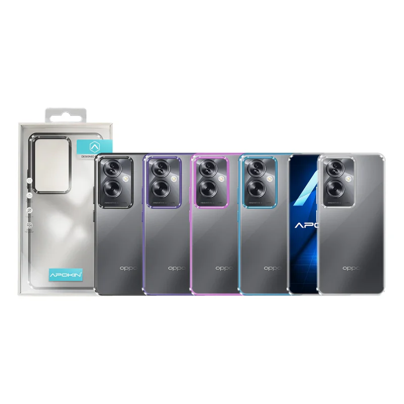 Capa Apokin Oppo A79 5G Antichoque com Rebordo Colorido Lilás - Imagem 1