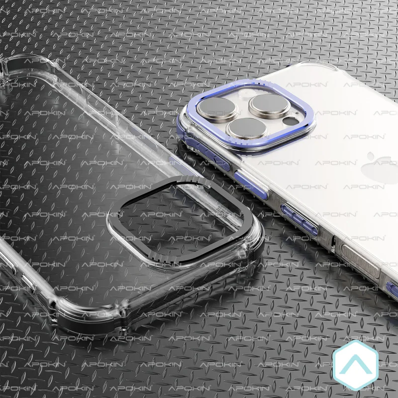 Capa Antichoques Apokin Rock para iPhone 17 Air Transparente Lilás - Imagem 4