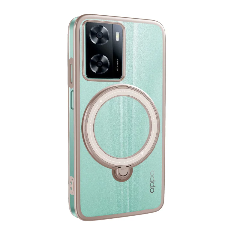 Capa Apokin para Oppo A57 com Anel e MagSafe Verde - Imagem 3