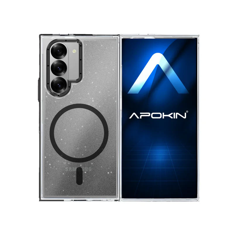Capa Apokin para Samsung Galaxy Z Fold 6 com Brilhos Preto - Imagem 2