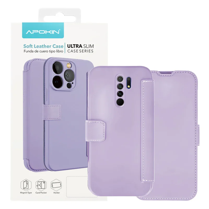 Capa Apokin para Xiaomi Redmi 9 Silicone Efeito Pele Preto - Imagem 2