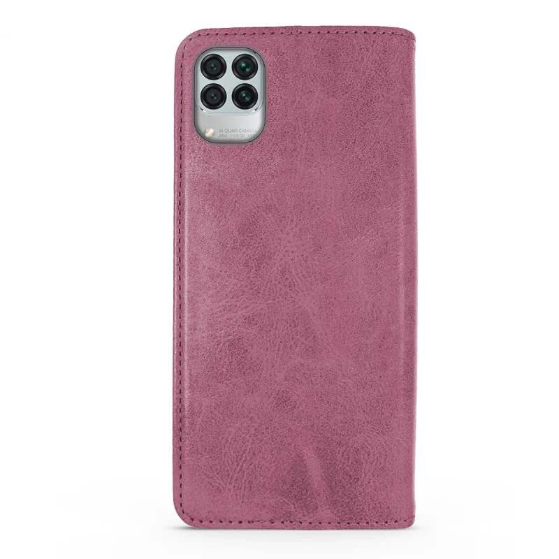 Capa Pele Sintética Apokin para Huawei P40 Lite com Porta-cartões Rosa - Imagem 5