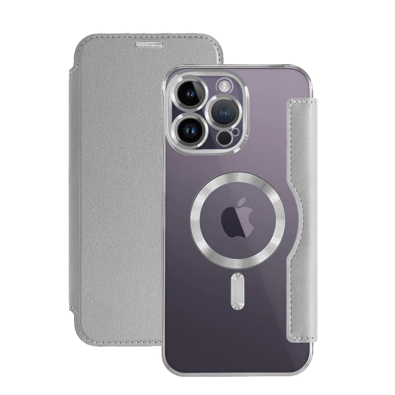 Capa Apokin Mocome para iPhone 14 Pro Max com MagSafe Cromada Preto - Imagem 6