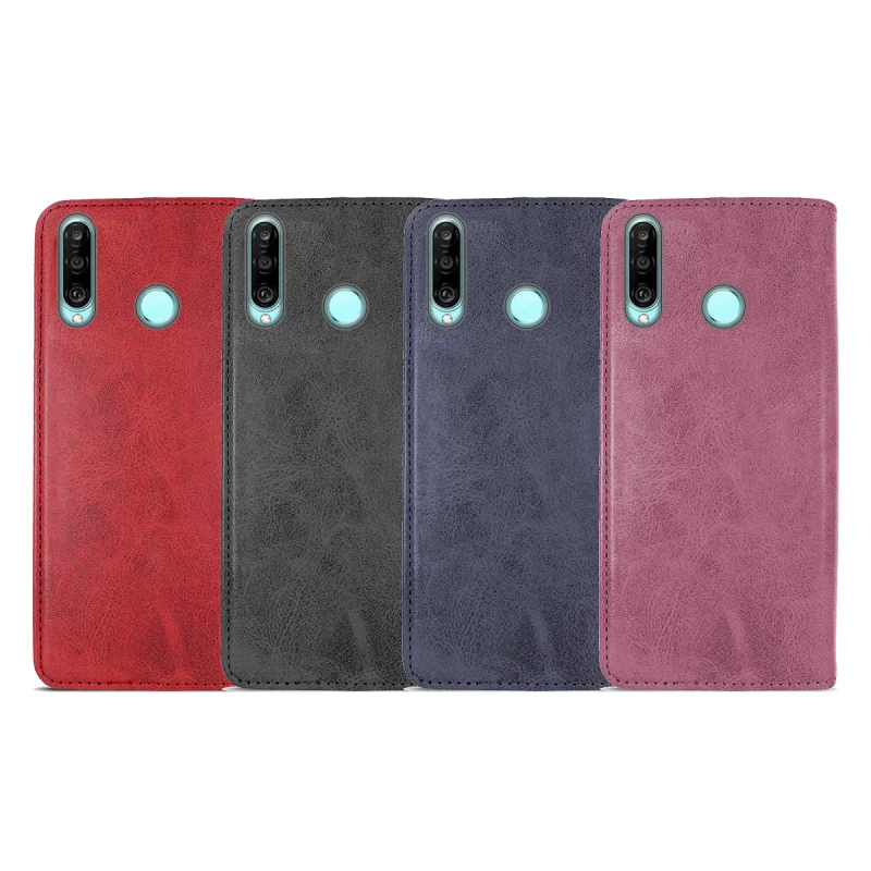 Capa Apokin para Huawei P30 Lite com Compartimento para Cartões Efeito Pele Rosa - Imagem 1