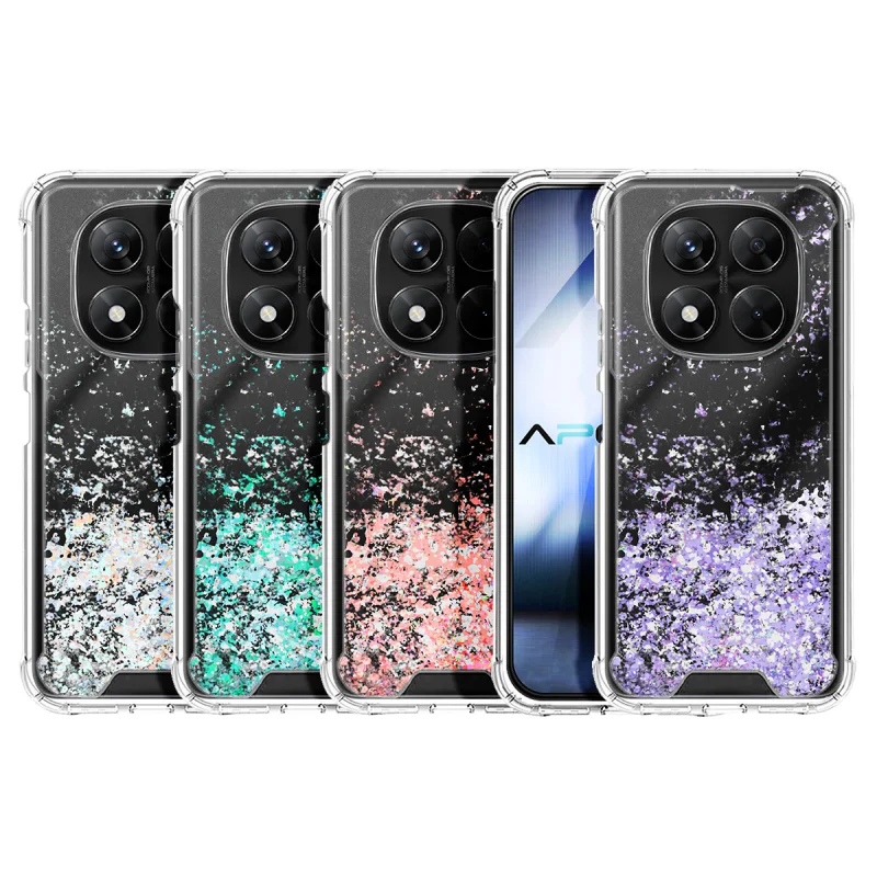 Capa Apokin para Xiaomi Redmi Note 14 Pro 5G / Poco X7 em Gel com Purpurina Variedade de Cores