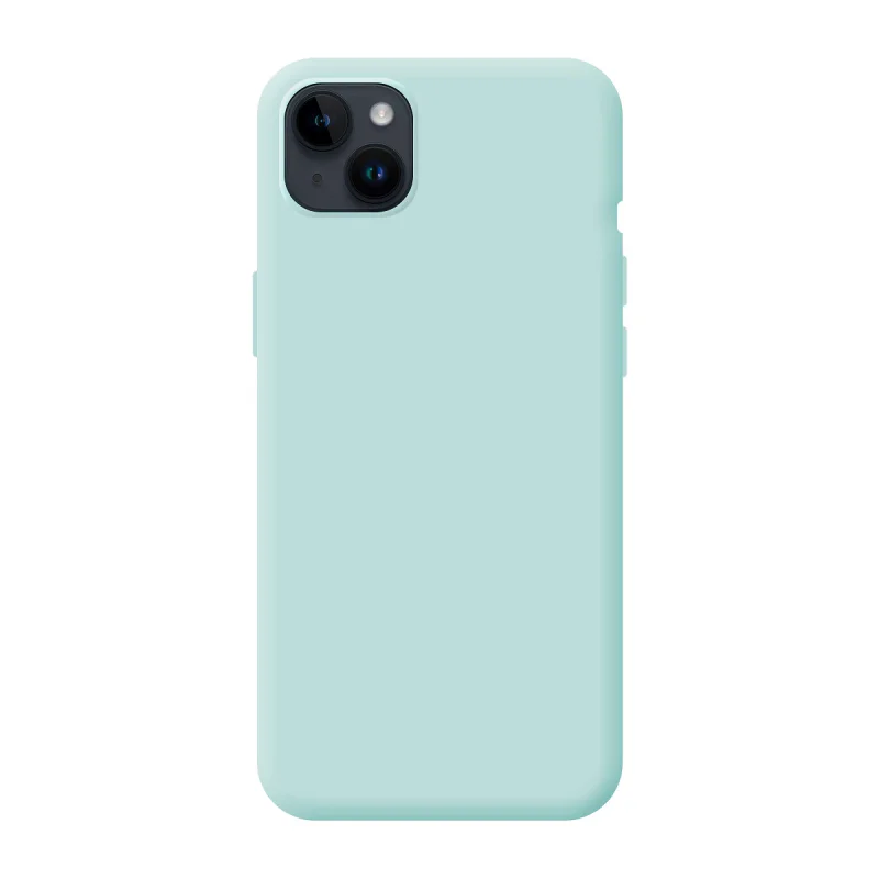 Capa de Silicone Macio Apokin para iPhone 15 Pro Azul turquesa - Imagem 3