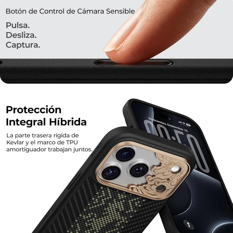 Capa Benks Knight Pro Y3 para iPhone 18 Pro Max Antichoques em Kevlar Preto - Imagem 5