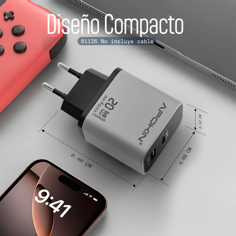 Carregador de Rede USB-C Apokin 20 W - Imagem 4