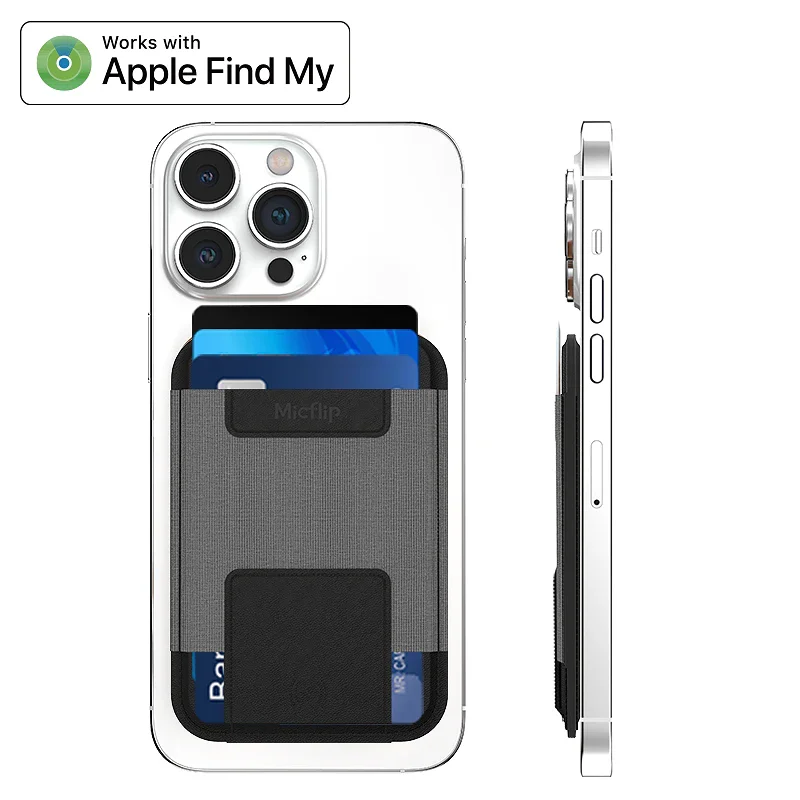 Porta-cartões Magnético Apokin com Localizador Find My para iPhone Castanho - Imagem 5