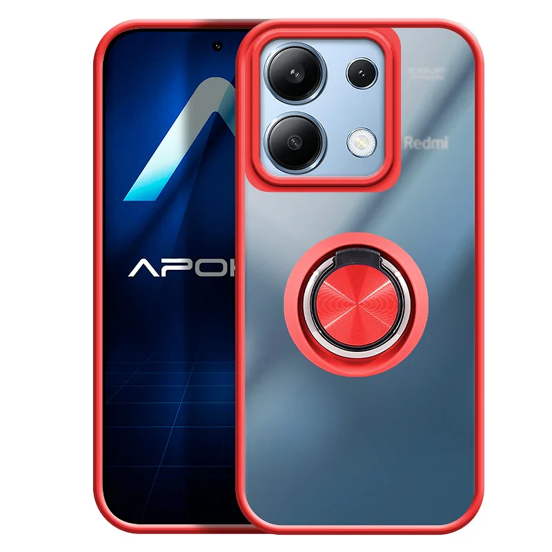 Capa de Gel Apokin para Xiaomi Redmi Note 13 4G com Suporte e Íman Fumada Vermelho - Imagem 2