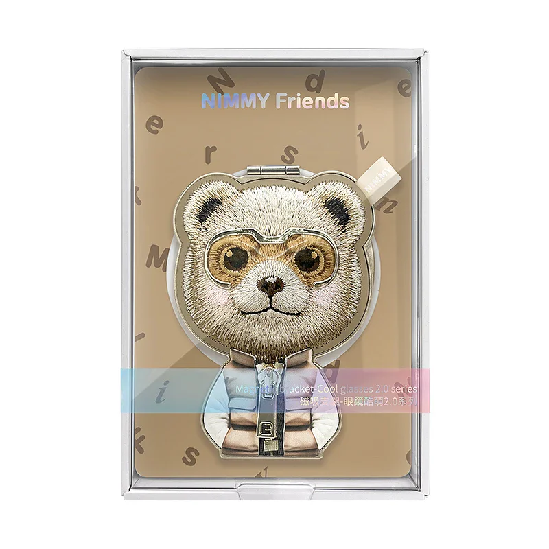 Suporte Magnético Apokin Cool & Bonito 2.0 Brown Bear Bordado Castanho - Imagem 6