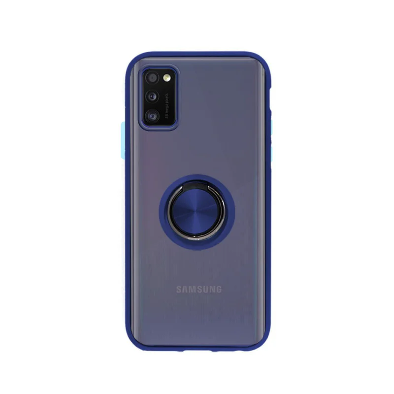 Capa de Gel Apokin Magnética com Suporte Fumada para Samsung Galaxy A41 Azul - Imagem 2