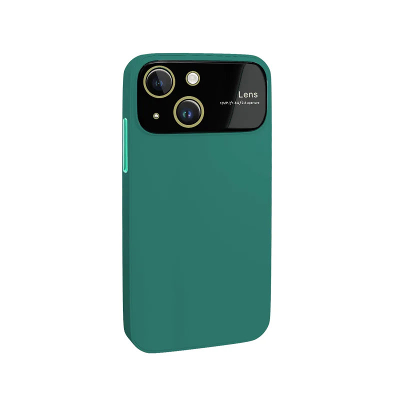 Capa Rígida de Silicone Mate com Cobertura de Câmara Apokin para iPhone 15 Plus Azul-Marinho - Imagem 2