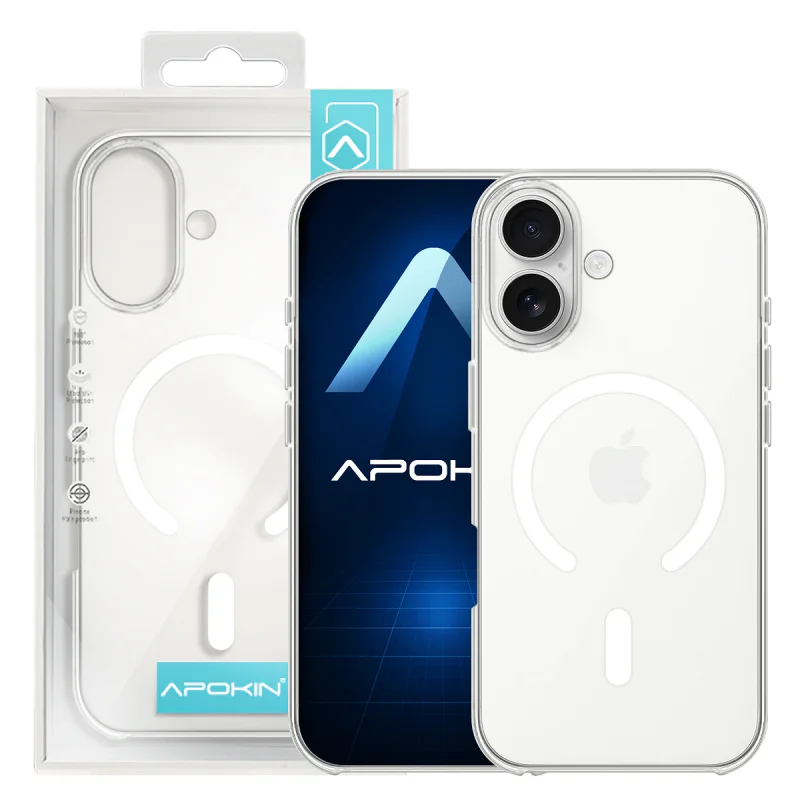 Capa Apokin para iPhone 17 Metacrilato Rígida com MagSafe Transparente - Imagem 1