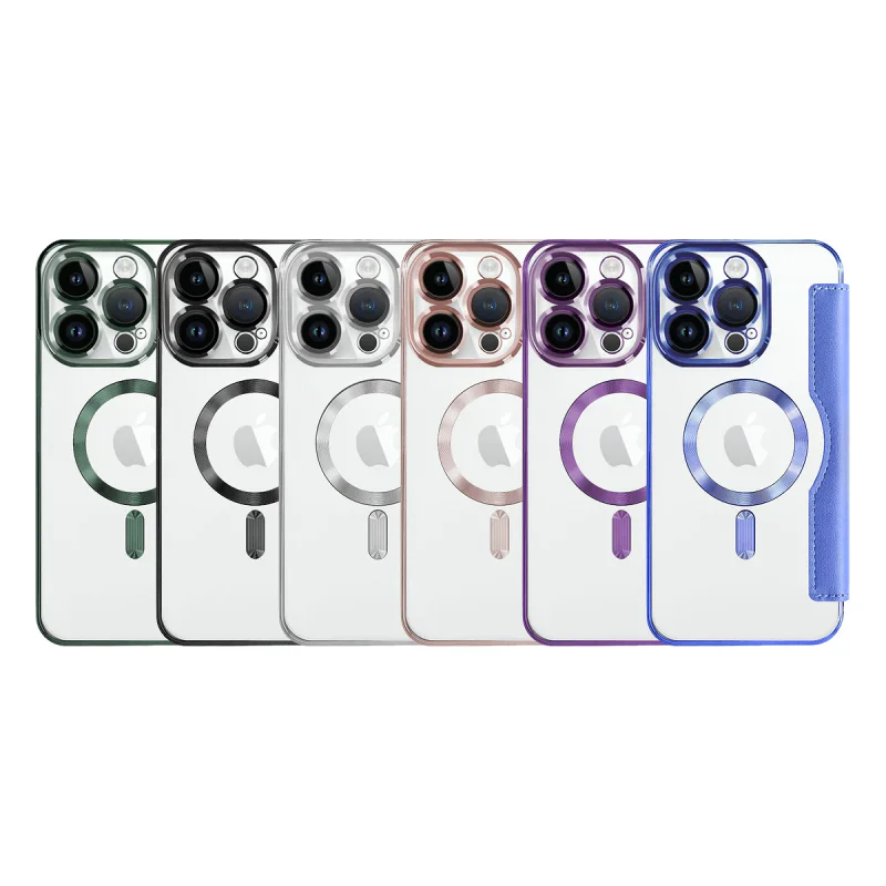 Capa Apokin Mocome Cromada para Apple iPhone 14 Pro com MagSafe Cor: Prata - Imagem 1