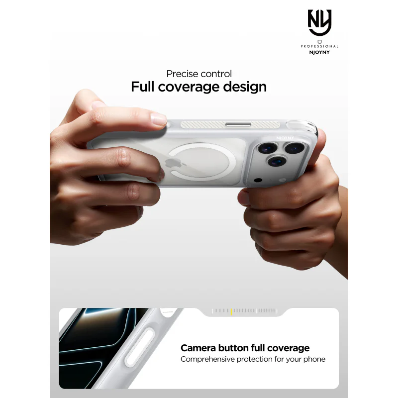 Capa Bumper Apokin NJOYNY Air S5-MAG para iPhone 17 Pro e iPhone 18 Pro Grená - Imagem 5