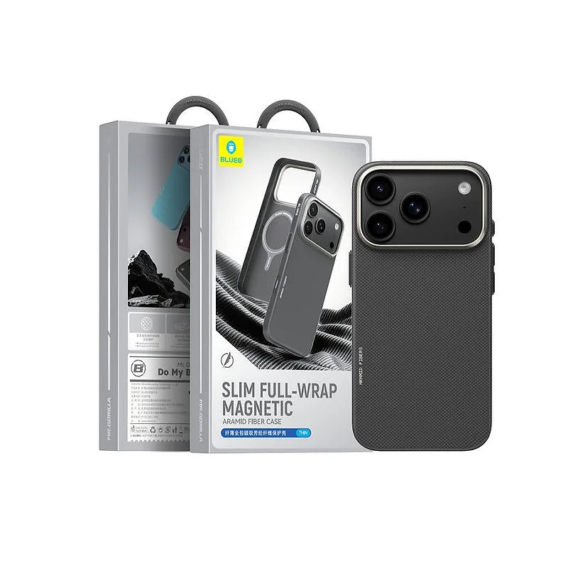 Capa Apokin BLUEO para iPhone 17 Pro / 18 Pro Magnética em Fibra de Aramida Dourado - Imagem 2