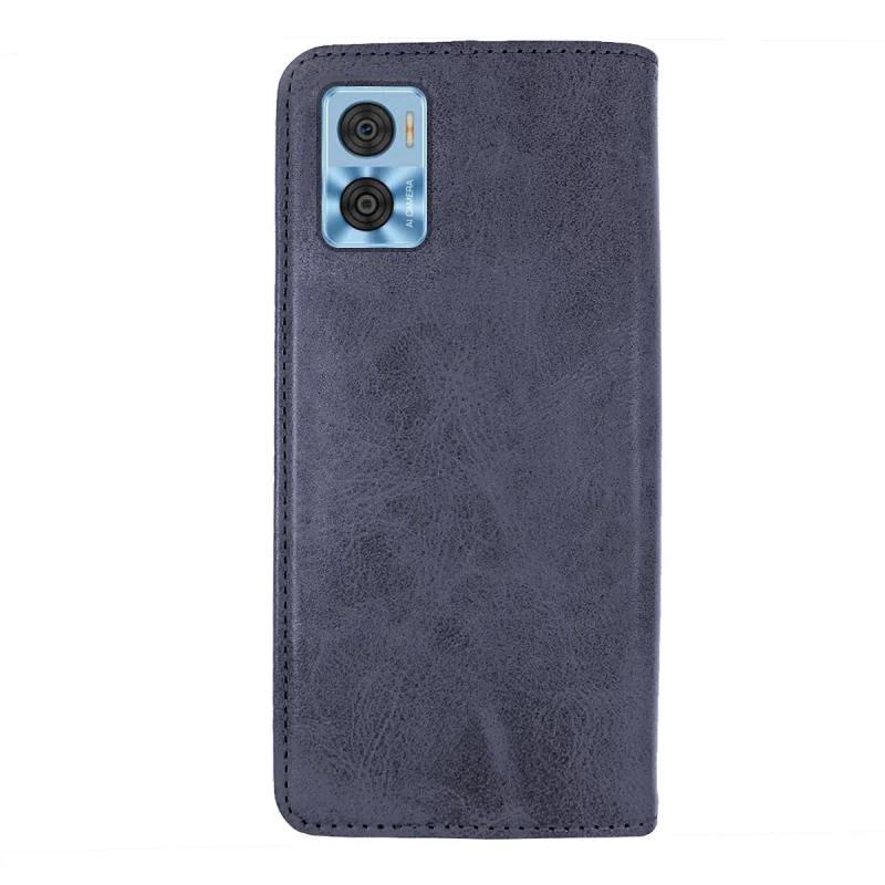 Capa Livro Apokin para Moto E22 / E22i com Porta-Cartões Pele Sintética Preto - Imagem 3