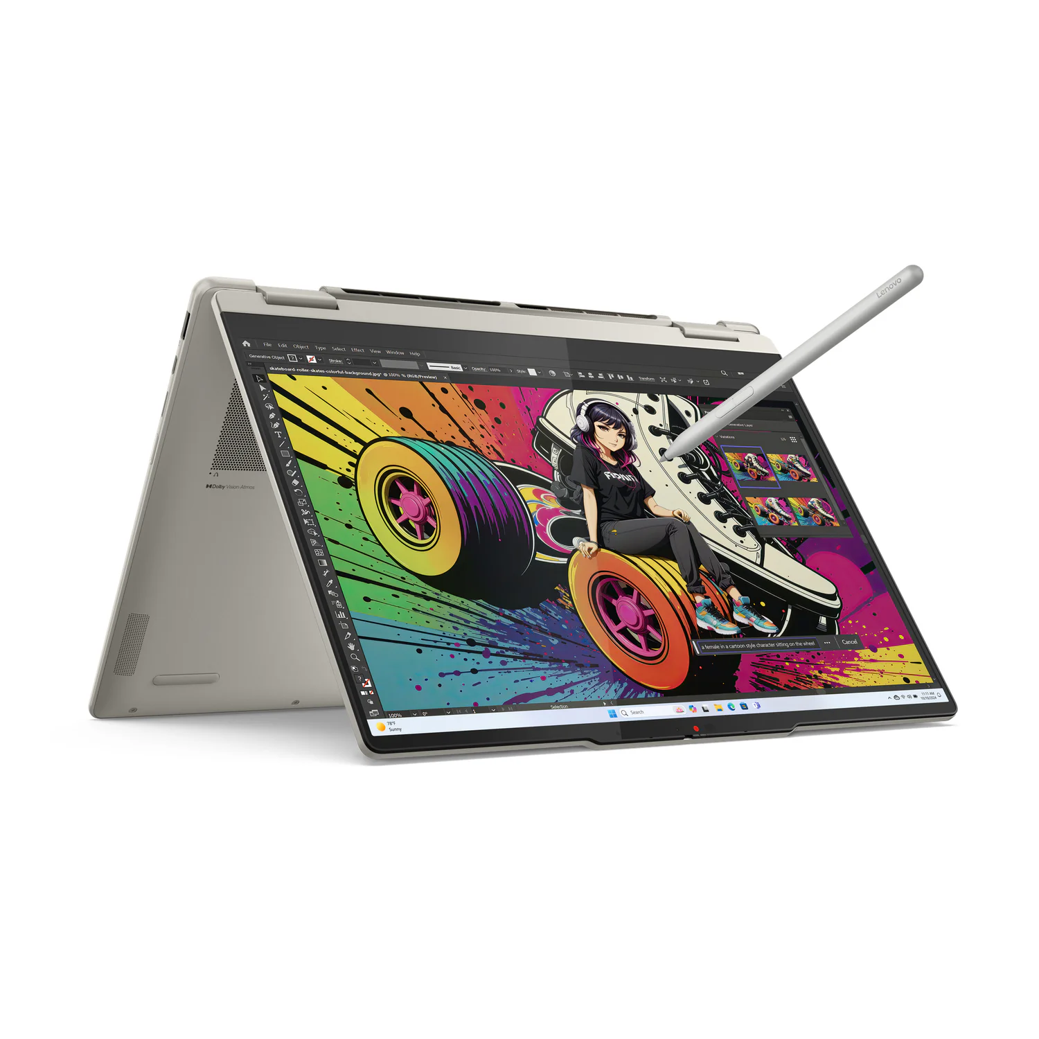 Portátil Convertível Lenovo Yoga 7 2-em-1 14AKP10 14" OLED WUXGA Tátil AMD Ryzen AI 7 345 16GB 512GB SSD Windows 11 Home com Caneta - Imagem 6